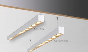Hanging Panel Linear Led Ceiling Light Fixture 120cm 150cm 4000K 5000K Grille Linear Light for Shopping Mall Supermarket