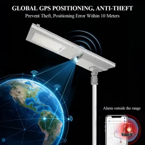 Heavy Duty Commercial Grade Aluminum Alloy Housing Durable Solar Street Light 300W Outdoor with Pole for Security Zones