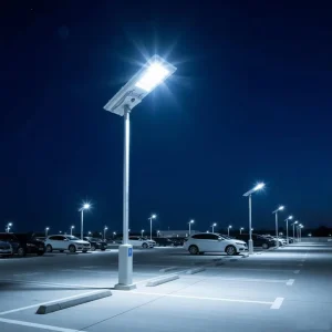 Heavy-Duty Commercial Grade High Brightness Motion Sensors All in One Solar Street Light for Parking Lot