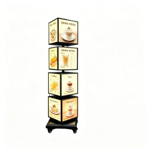 Heavy Duty Floor Standing Advertising Light Box Weatherproof LED Sign for Outdoor Patio Restaurant Menu Display