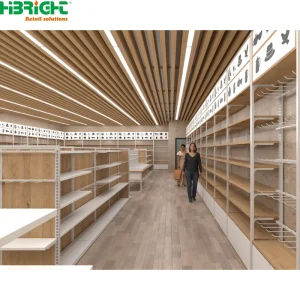 Heavy Duty Metal Display Stand Modular Shelving System with Lighting for Retail Stores