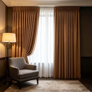 Heavy Duty Sheer Blackout Motorized Smart Curtains Remote Control Custom Crib Use Light Filtering Polyester Linen Modern