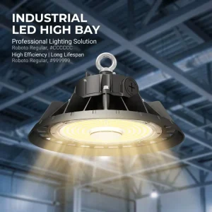 Heavy Duty Slim Anti glare Optical Lens Commercial High Bay Light for Factory