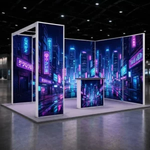 Heavy Duty Tool Free Aluminum Freestanding SEG LED Light Box for Exhibition Halls Commercial Spaces Trade Shows