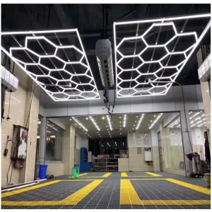 Hexagon Detailing Workshop Working Light Garage Ceiling Hexagonal Led Light Honeycomb Lights for Car Shop