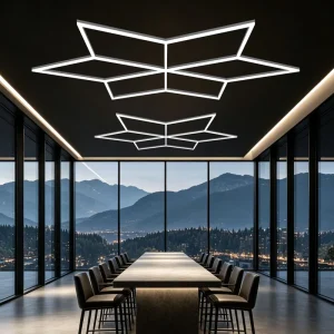 Hexagon LED Batten Light Ceiling Panel Light for Office Conference Meeting Room Boardroom Showroom Studio Workshop