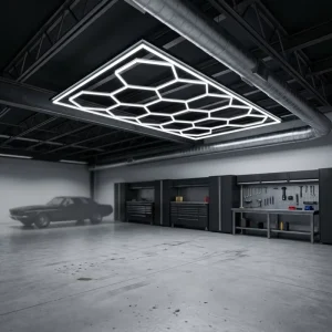 Hexagon LED Work Lights for Garage Workshop and Studio