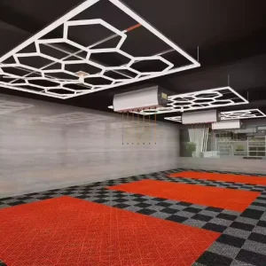 Hexagonal Garage Light 6000K Rectangular Garage Basement Warehouse Car Beauty Shop Car Store Special Decorative Light