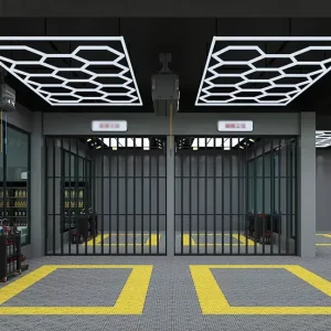 Hexagonal LED Light Bar for Garage and Car Wash High Brightness IP54 Rated 6500K White Light 50000 Hours Lifespan