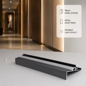 Hidden Wall Panel LED Cabinet Lights Eco-Friendly Plastic Aluminum Profile Lighting for Modern Interior Decoration YB3021-22