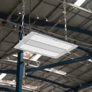 High Bay LED Lamp Power Switchable Linear Design Industrial Warehouse Canopy Light CRI 80 60 120 Beam Angle 50000 Hours