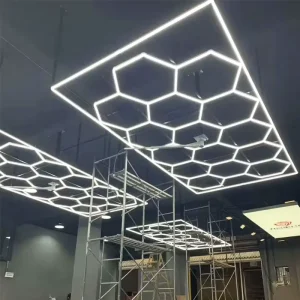 High Bay Lamp Hanging Hexagon Detailing LED Home Hexagon Modular Ceiling Garage Light Factory