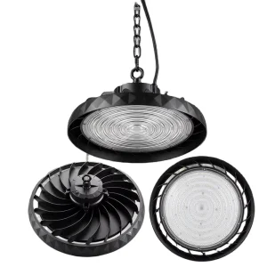 High Bay Lights UFO LED 200W 160lm/W IP65 5000K CE ROHS High Efficiency Pickleball Court Light Indoor High Bay Hook Lamp