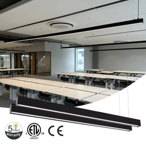 High Bright Aluminum Black Linear LED Batten Light 4FT 8FT 40W 80W Linkable Linear Lights for Indoor Office Supermarkets