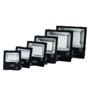 High Bright Aluminum LED Flood Light for Indoor Outdoor Use IP66 Waterproof AC Power Source for Warehouse Garden Lighting