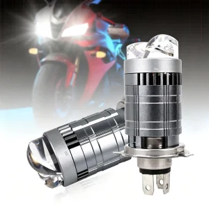 High Bright Lens LED Headlight Bulb H4 Plug and Play 6000K LED Spotlights Waterproof Driving Foglights for Motorcycles Cars