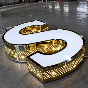 High Bright Waterproof Stainless Steel Metal 3D Channel Letter Signage Outdoor Custom LED 3D Logo Sign for Business