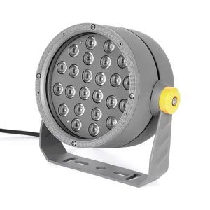 High Brightness 36W Aluminum Landscape Outdoor Facade Lighting IP65 Round LED Floodlight DMX512 for Commercial Industrial Areas