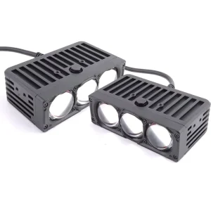 High Brightness Automotive Grille Light 80W 6500K Bi Led Projector Lens 3 Lens Car Led Grille Lights