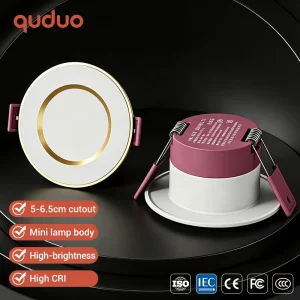 High Brightness Commercial Lighting Mall Hotel Home Aluminum 5W Ceiling Recessed LED Downlight