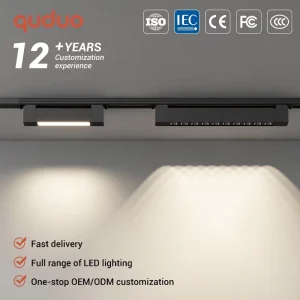 High Brightness Commercial Store Hotel Black White Rail System Aluminum Plastic Ceiling 10W 20W 30W Linear LED Track Light