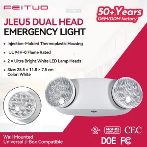 High Brightness Emergency Light Long Standby Dual Head Emergency Light for Commercial Building Warehouse