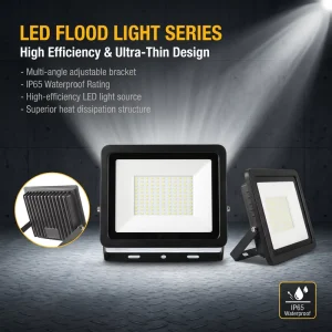 High Brightness IP65 50-200W Outdoor LED Floodlight for Landscape Garden Events 6000K Daylight RoHS Certified