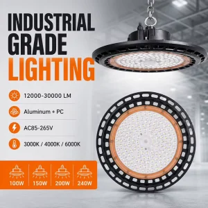 High Brightness IP65 Aluminum UFO for High Bay Light 100W 150W 200W 240W for Industrial and Warehouse Use