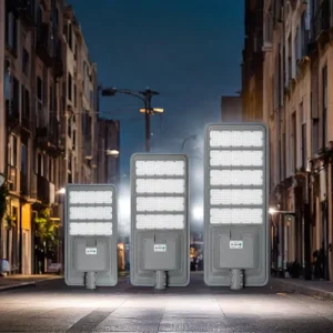 High Brightness IP66 8800LM Solar Street Lamp with Replaceable Battery and Motion Sensing for Street Lighting