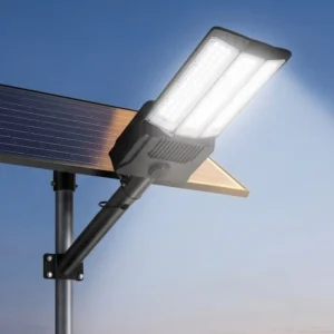 High Brightness IP66 Aluminum Housing Solar Powered Street Light Radar Motion Sensor Commercial Parking Lot Lighting