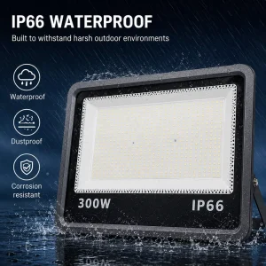 High Brightness IP66 Waterproof LED Flood Light for Garden Yard Street Garage Warehouse Commercial Security Lighting