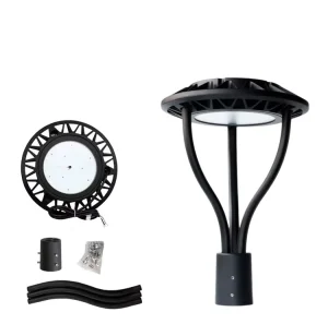 High Brightness LED Post Top Light 150LM W IP65 Waterproof Outdoor Pole Lamp for Garden Street Parking Lot 50W 200W
