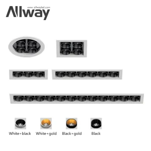 High Brightness Linear Grille Light Color Changing Ceiling Dimmable Double Spot Lamp 10 20 W Spotlight Led