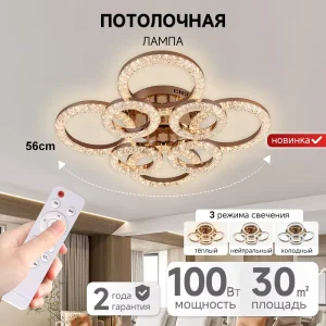 High Brightness Modern Bedroom Living Room Lamp Decorative Dimmable Color Changing Acrylic Matel LED Ceiling Lights