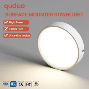 High Brightness Modern Offices Hotel Home Villa Black White Iron 7W 12W 15W 24W Ceiling Surface Mounted LED Down Light