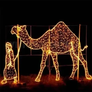 High Brightness National Day Ramadan Kareem Street & Landscape Decorations LED Camel Motif Lights CE Certified