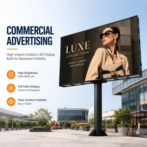 High Brightness Outdoor Full Color LED Display Digital Advertising Billboard Screen for Commercial Plaza