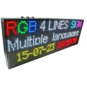 High Brightness Outdoor IP65 Waterproof P5 Full Color LED Sign Scrolling Display Running Text Animation Message Board