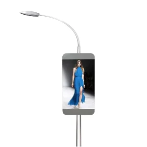 High Brightness P6 LED Light Pole Display Full Color Outdoor Advertising Screen