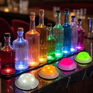 High Brightness RGB Color Changing LED Bottle Light with Adhesive Base for Nightclub Bar Shows 8 24 Hours