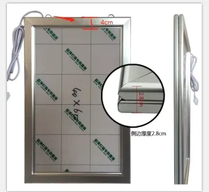 High Brightness Ultra Slim Aluminum Alloy Rectangle LED Light Box Waterproof Weatherproof Durable Outdoor Decoration