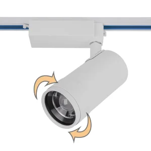 High CRI 20W 30W 40W COB LED Track Light 3CCT Tunable Adjustable Angle Commercial Lamp for Exhibition Gallery Hotel
