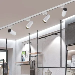 High CRI 90 Commercial LED Track Lights 30W COB Spotlights IP44 Rated 15 60 Beam Angle for Retail Stores Exhibition Lighting