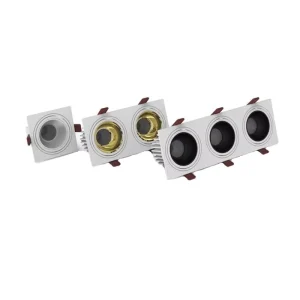 High CRI Ra90 8W 10W 75x75mm Modern Recessed Commercial Square LED Spotlight Indoor IP20 Dimmable