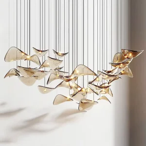 High Ceiling Chandelier Modern LED Bubble Chandeliers Lighting Long Staircase Pendant Lamps Entryway Crystal Chandelier