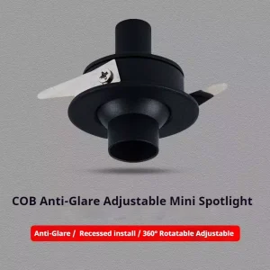 High Cri Cabinet Lamp Aluminum Adjustable 360° Rotating 1w 3w Mini Spotlight for Display Beverage Cabinet