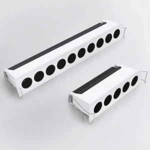 High Cri Lumen Low Ugr Linear Tube Library Gym Living Room Embedded Anti-Dazzle Led Grille Ceiling Light