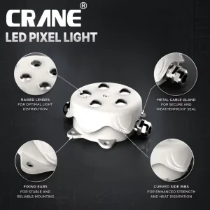 High Density 18 Lens LED Pixel Dot Light 5W DMX512 Synchronous Array Layout for Large Scale Architectural Facade Lighting