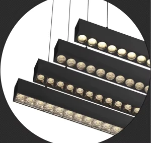 High Efficiency 125lm W Architectural LED Linear Light Suspended Office Lighting Fixture with DALI Dimming Control