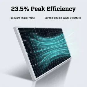 High Efficiency 150W 18V Monocrystalline Solar Panel Rigid White Frame Mono PV Module for Home RV Off-Grid Power
